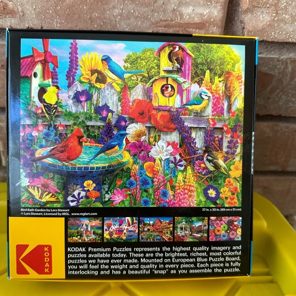 Bird Bath Garden 1000 Piece Kodak Premium Jigsaw Puzzle